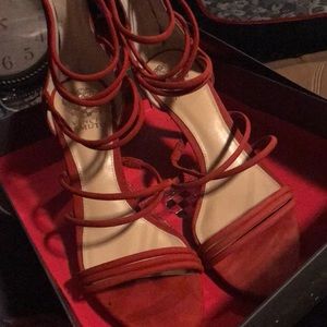 Vince Camuto striped heels